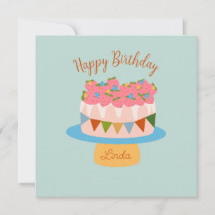 Bolo personalizado de aniversário de morango