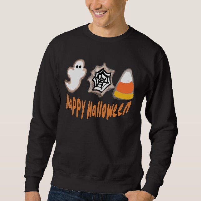 Bolos de Halloween Confeiteiro Assado Suéter Preto (Frente)
