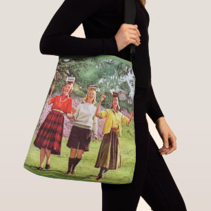 Bolsa Ajustável 1960 adolescentes com livros na cabeça