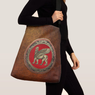 Bolsa Ajustável [600] Leão Assírio - Dourado Lamaçu
