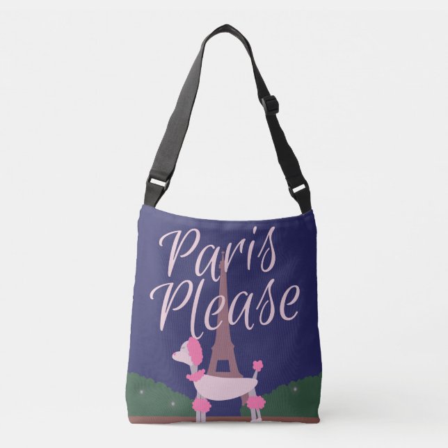 Bolsa Ajustável A caniche diz Paris por favor (Frente)