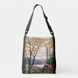 Bolsa Ajustável A íris de Nouveau da arte floresce o vitral flora