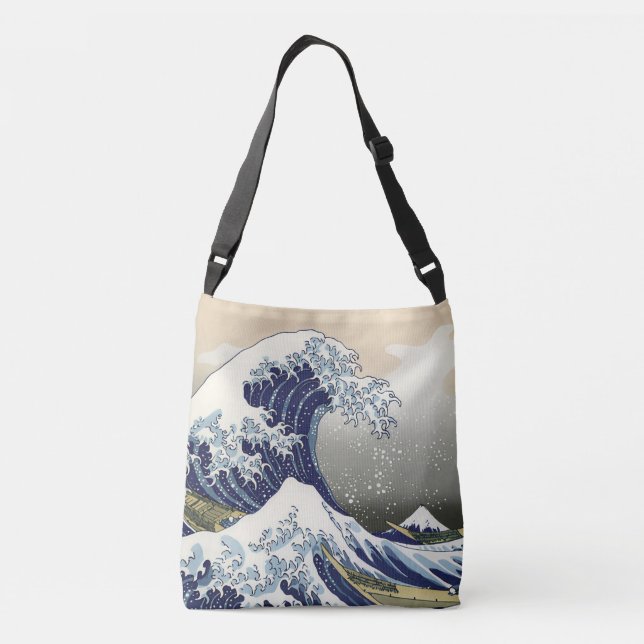 Bolsa Ajustável A onda do Excelente de Kanagawa Katsushika Hokusai (Verso)