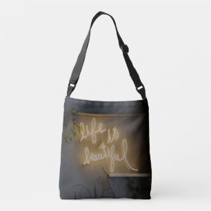 Bolsa Ajustável A vida é bela Luzes Neon