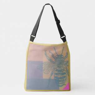Bolsa Ajustável Abelha Azul Ouro Moderna