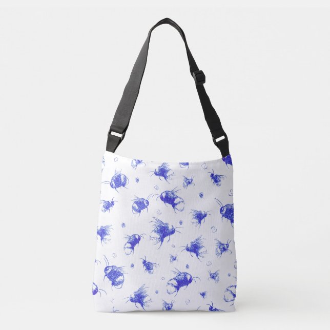 Bolsa Ajustável Abelhas com tema Crossbody Bag | Presente para as  (Frente)