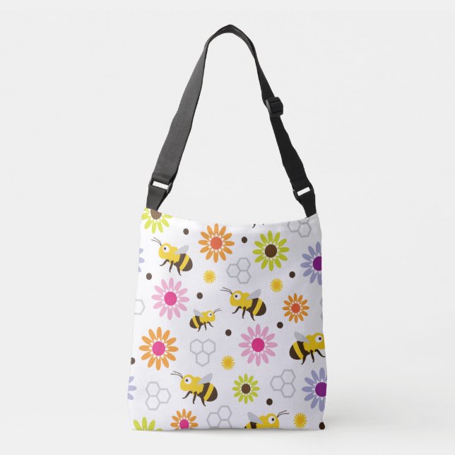 Bolsa Ajustável Abelhas e Flores (Frente)
