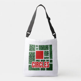 Bolsa Ajustável Abstração com Manchas Verdes e Acentos Vermelhos