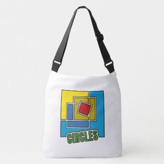 Bolsa Ajustável Abstração Geométrica Feita de Quadrados Coloridos