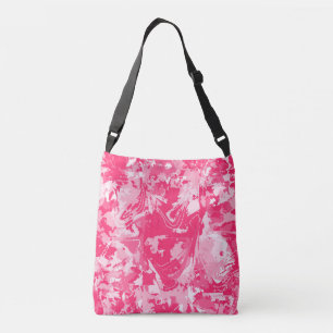 Bolsa Ajustável Abstrack Exclusivo Padrão Rosa Bag Crossbody