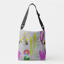 Bolsa Ajustável Abstract Floral with Spirals 2