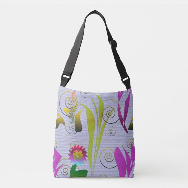 Bolsa Ajustável Abstract Floral with Spirals 3 (Frente)