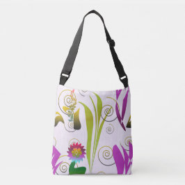 Bolsa Ajustável Abstract Floral with Spirals 6