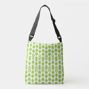 Bolsa Ajustável Abstrato 140823 - Verde marciano sobre branco