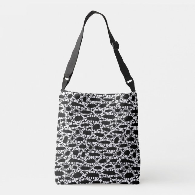 Bolsa Ajustável Abstrato 250923 - Branco sobre Preto (Verso)