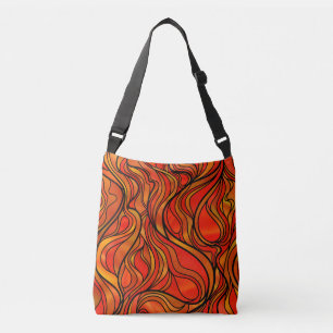 Bolsa Ajustável Abstrato alaranjado do vitral