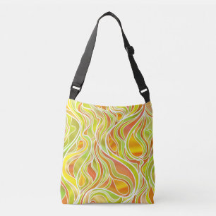Bolsa Ajustável Abstrato amarelo alaranjado do vitral