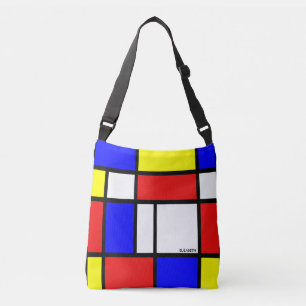 Bolsa Ajustável Abstrato amarelo azul vermelho do branco do