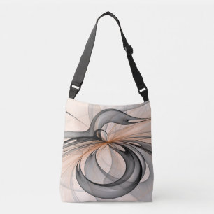 Bolsa Ajustável Abstrato Anthracite Cinza Siena Moderna Arte Fract