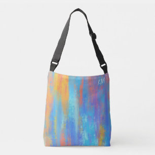 Bolsa Ajustável Abstrato Azul e Laranja