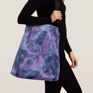 Bolsa Ajustável Abstrato azul e roxo