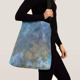 Bolsa Ajustável Abstrato azul e turquesa