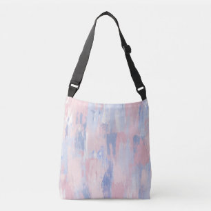 Bolsa Ajustável Abstrato Blush e Traços de Tinta Azul