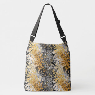 Bolsa Ajustável Abstrato Cinza e Dourado