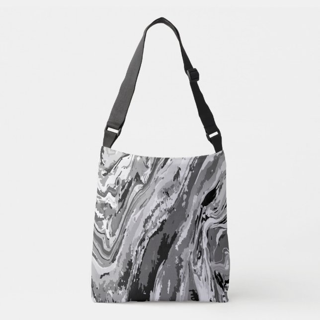 Bolsa Ajustável Abstrato Cray Wavy lines padrões (Frente)