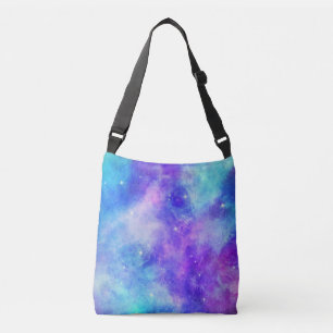 Bolsa Ajustável Abstrato de Espaço de Galáxia Roxo e Azul