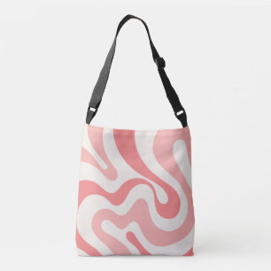 Bolsa Ajustável Abstrato de espiral líquida no cor-de-rosa suave