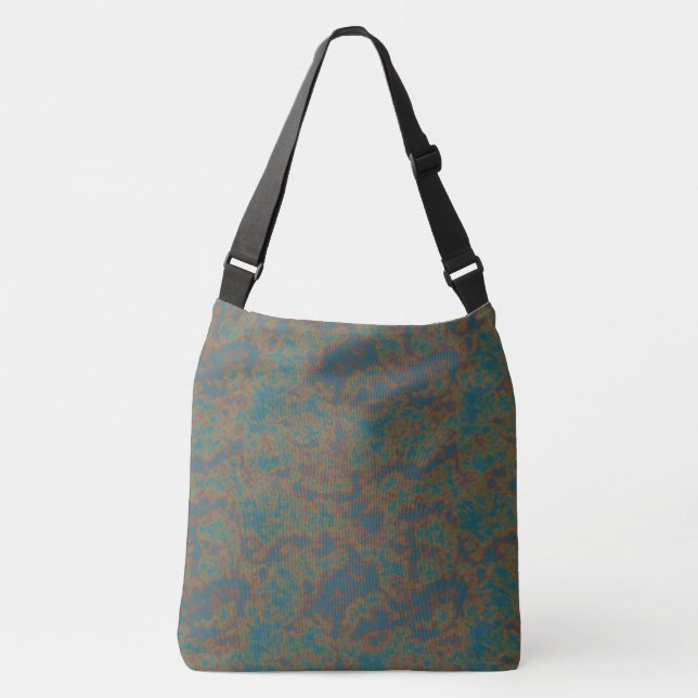 Bolsa Ajustável Abstrato de ferrugem turquesa (Frente)