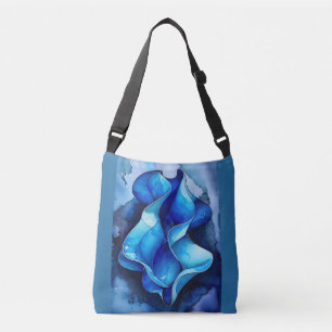 Bolsa Ajustável Abstrato de Fluxo Ceruliano