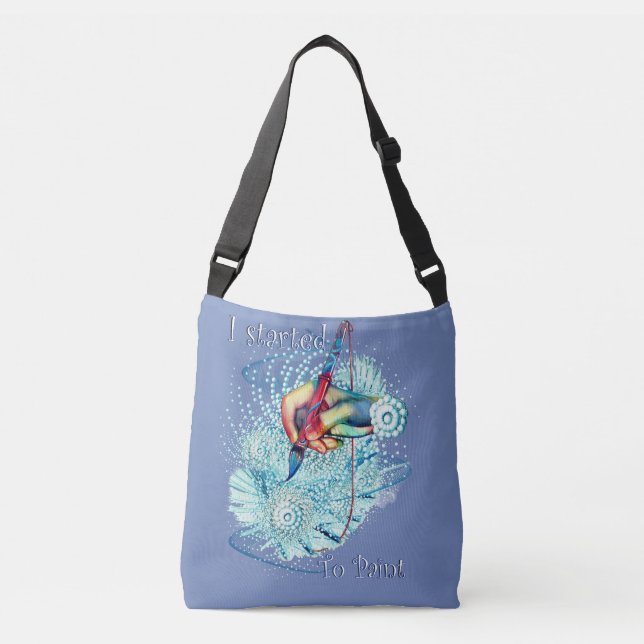 Bolsa Ajustável Abstrato de vibração azul (Frente)