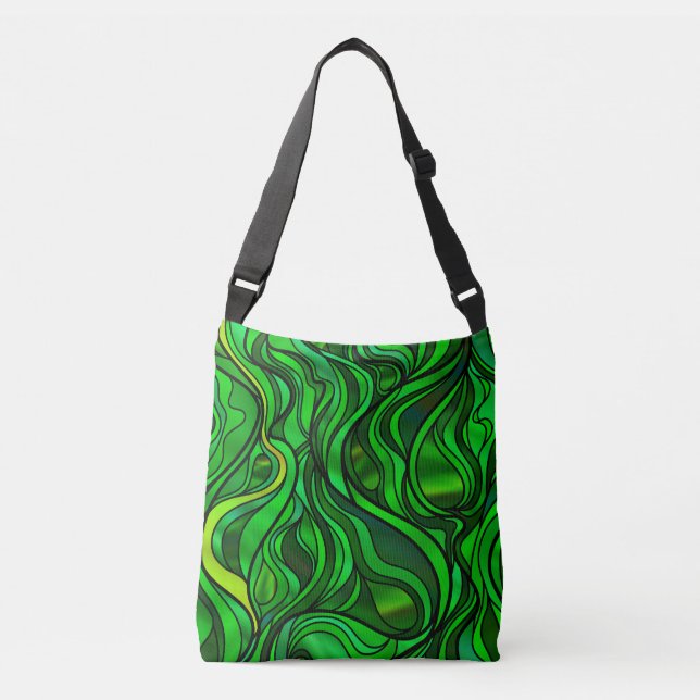 Bolsa Ajustável Abstrato de vidro verde (Frente)