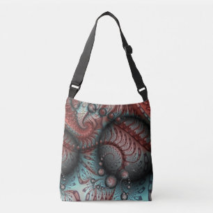 Bolsa Ajustável Abstrato Fantasy Fractal Art Balls Brown Blue