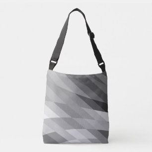 Bolsa Ajustável Abstrato Geométrico em Preto e Cinza