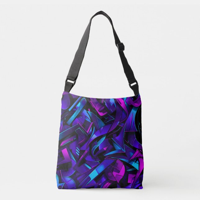Bolsa Ajustável Abstrato Grafite Street Swirl (Frente)