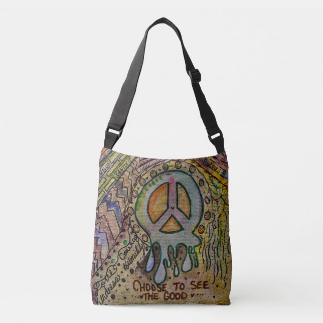 Bolsa Ajustável Abstrato Inner Peace Crossbody Bag (Frente)