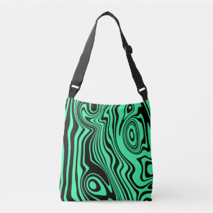 Bolsa Ajustável Abstrato - Linhas Pretas e Verde Adormecidas - Per