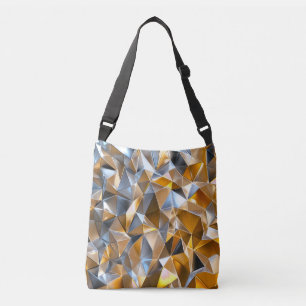 Bolsa Ajustável Abstrato Metálico Moderno Dourado Prata Geométrico