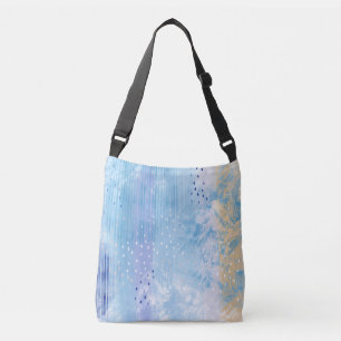 Bolsa Ajustável Abstrato Mídia mista azul turquesa amarelo