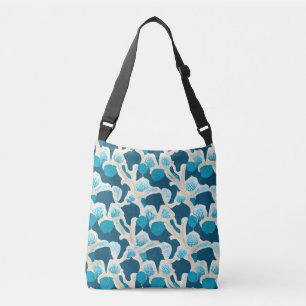 Bolsa Ajustável Abstrato Oceano Azul   Padrão costeiro