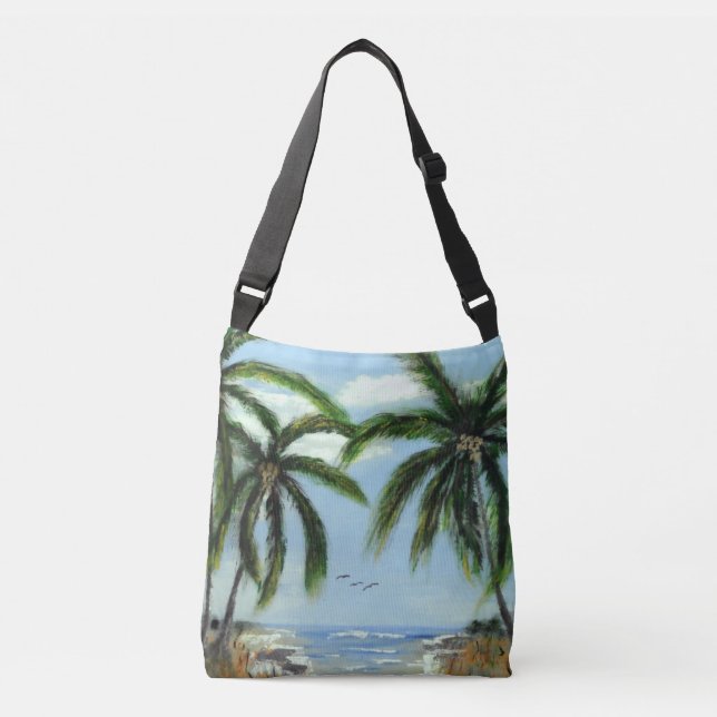 Bolsa Ajustável Abstrato Palm Trees (Frente)