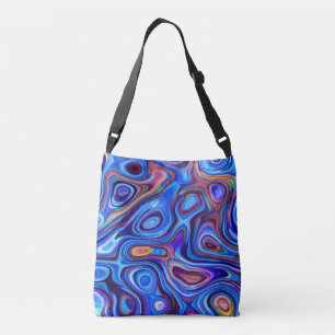 Bolsa Ajustável Abstrato Tinta Esfrega Púrpura Azul Cor-de-rosa