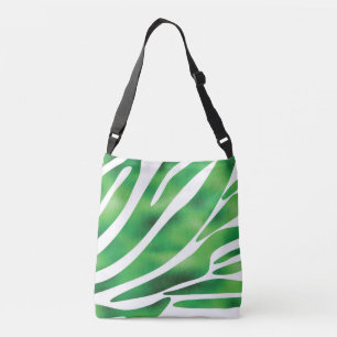 Bolsa Ajustável Abstrato Verde e Branco