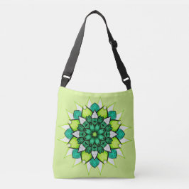 Bolsa Ajustável Abstrato Verde Flor Mandala