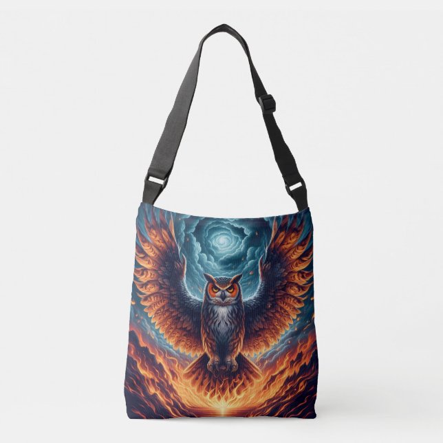 Bolsa Ajustável Acima e Abaixo - Arte da Coruja Sábia (Frente)