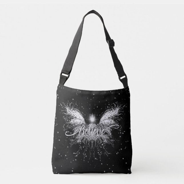 Bolsa Ajustável Acredite em Fada Starlight Fantasy Black (Frente)