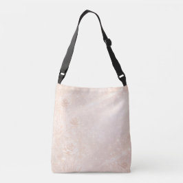 Bolsa Ajustável Acréscimos de marfim e rosegold em florais arte de
